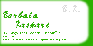 borbala kaspari business card